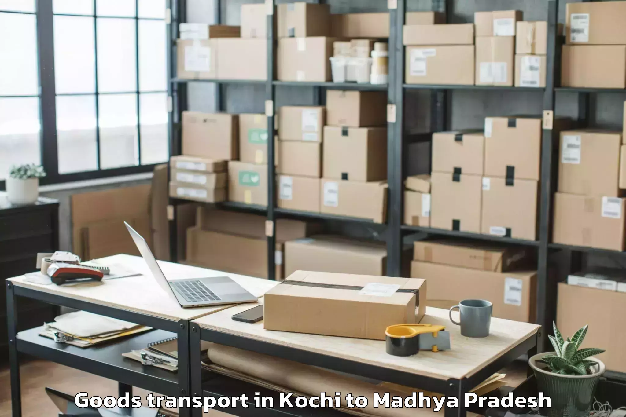 Efficient Kochi to Sanwer Goods Transport